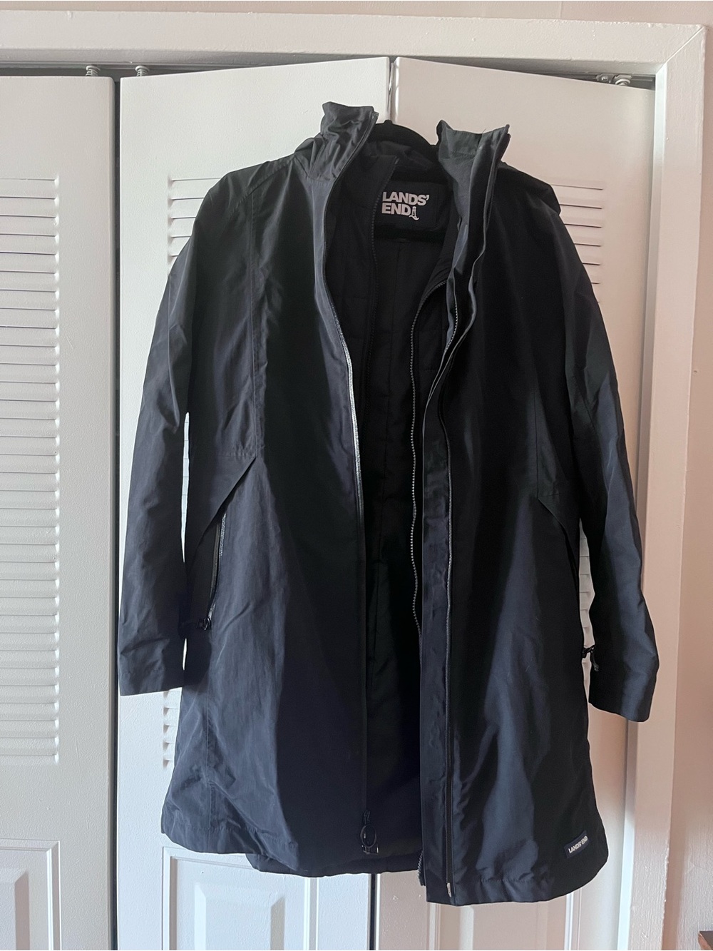 Lands' End Woman’s  3-in-1 Squall Coat / Parka quilted jacket, rain jacket